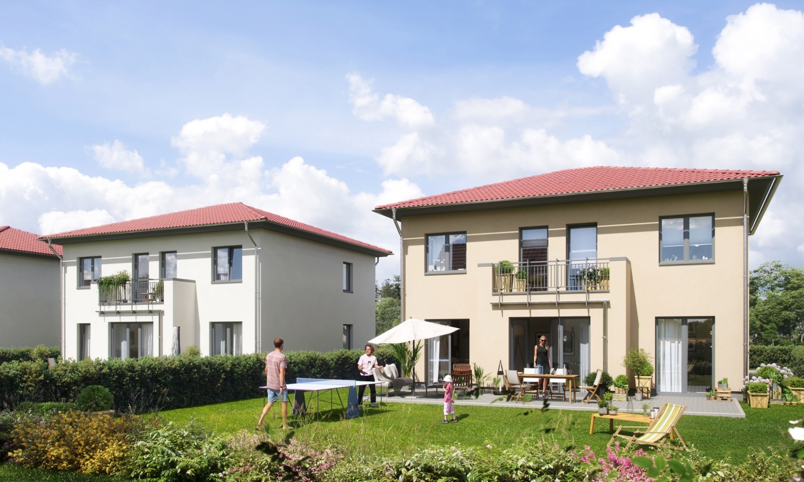 Unser Haus Kubus mit Erker und Balkon für großen Platzbedarf