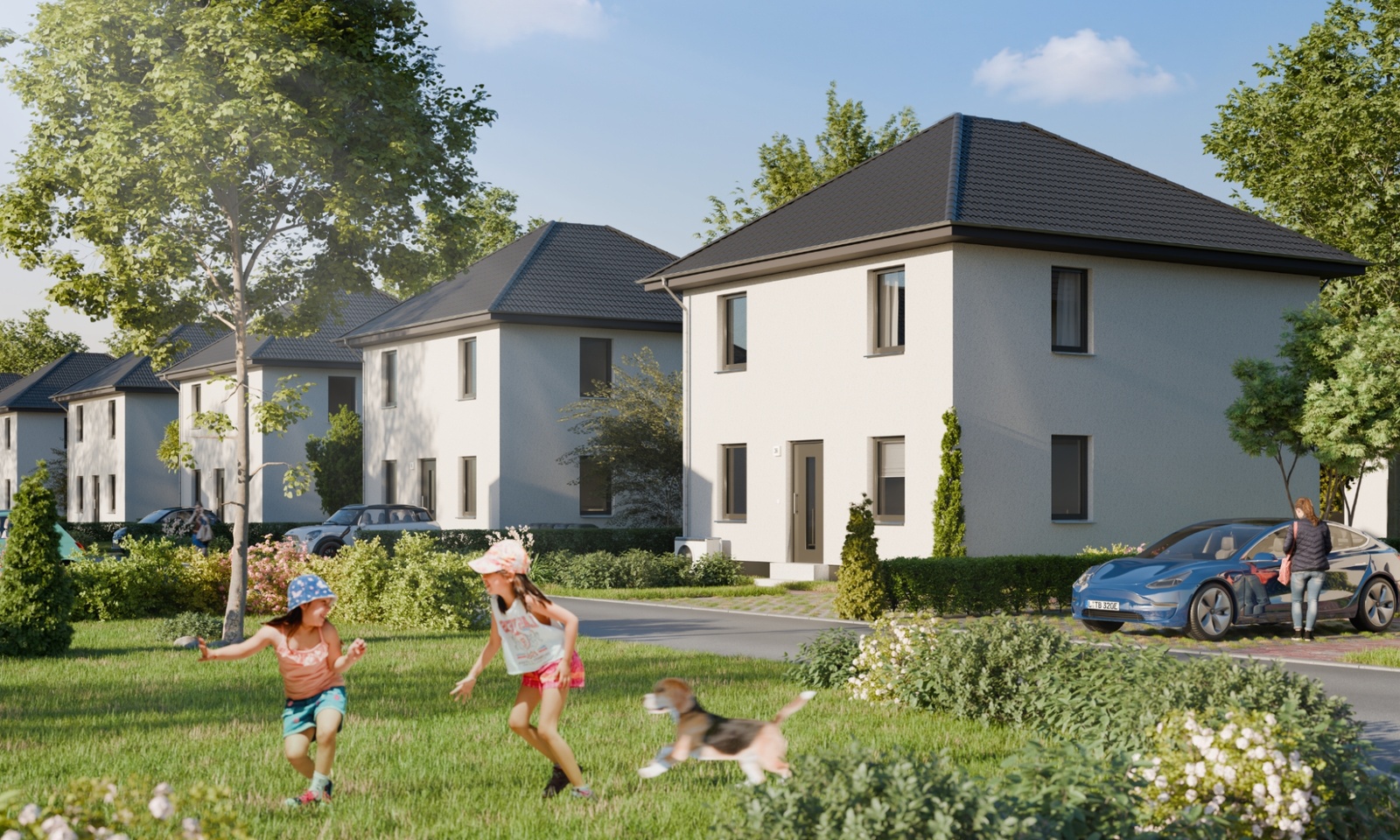 Modernes Einfamilienhaus Aurora mit Garten und Wärmepumpe