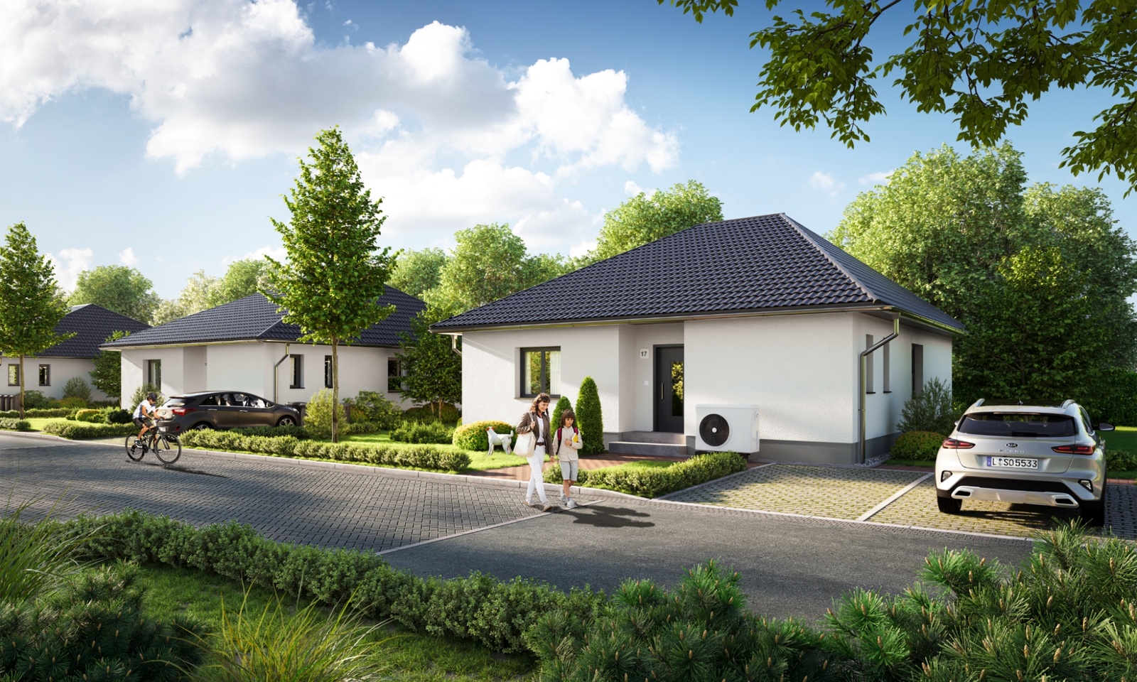 Beliebtes Einfamilienhaus Bungalow für entspanntes Wohnen auf einer Ebene