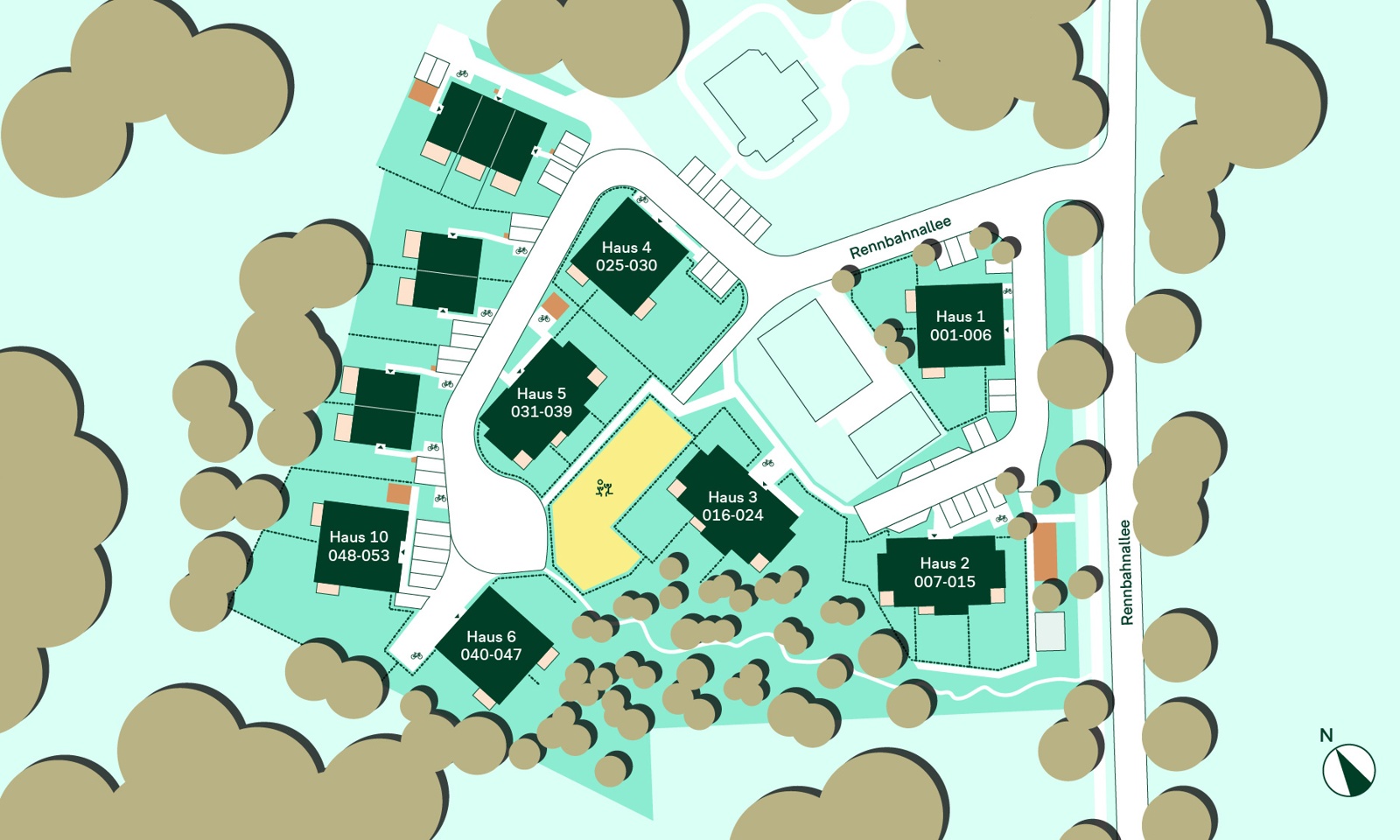 Lageplan des Neubauprojektes Koppelhain in Hoppegarten bei Berlin