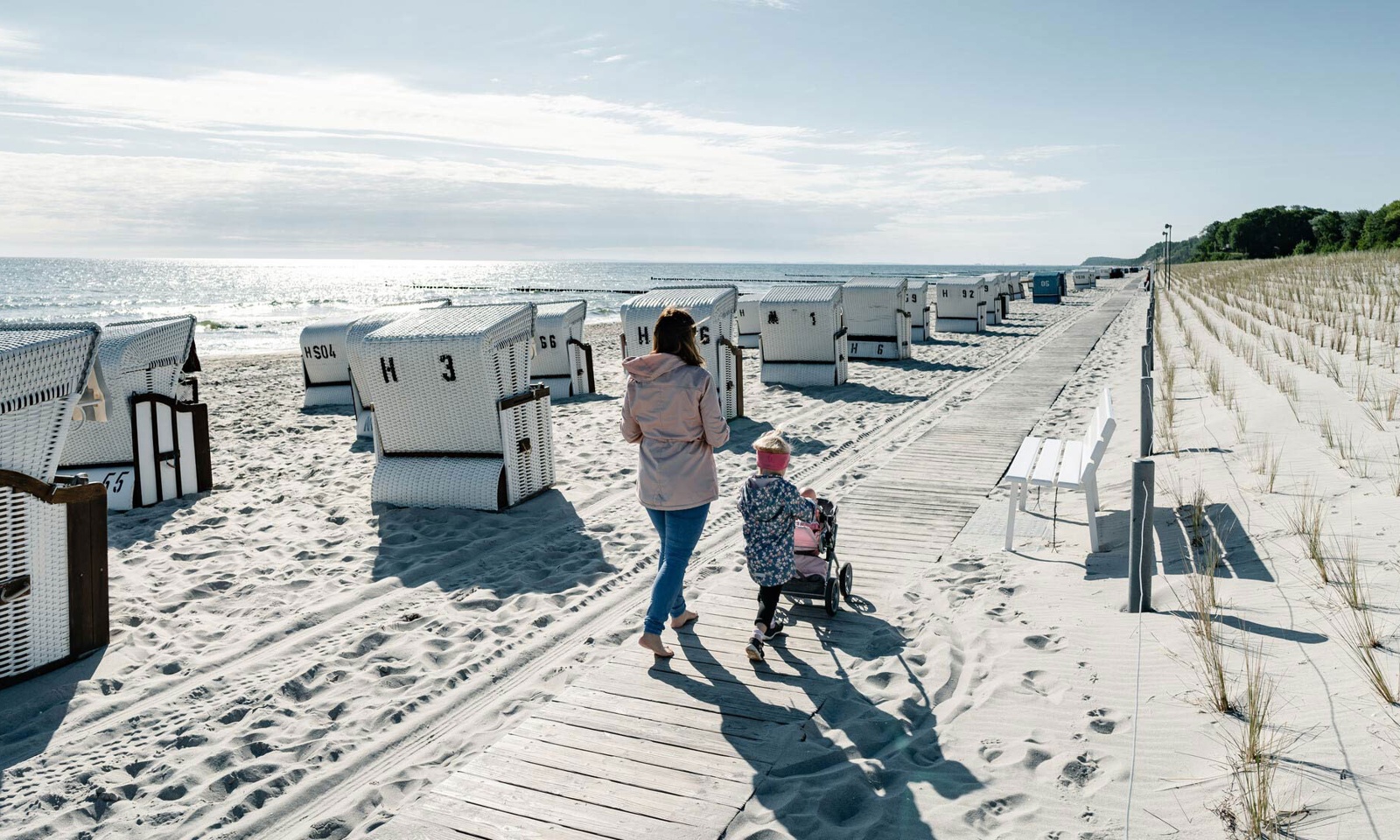 Der Badestrand wartet in unmittelbarer Nähe