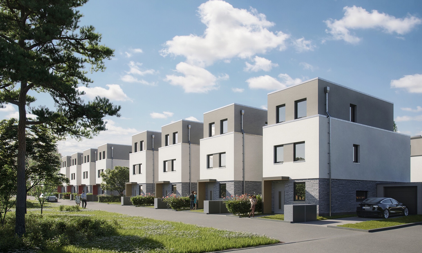 Komfortable Reihenhäuser im Quartier