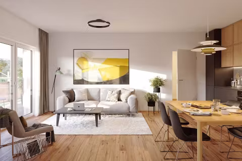Innenvisualisierung Wohnzimmer 2 Zimmer