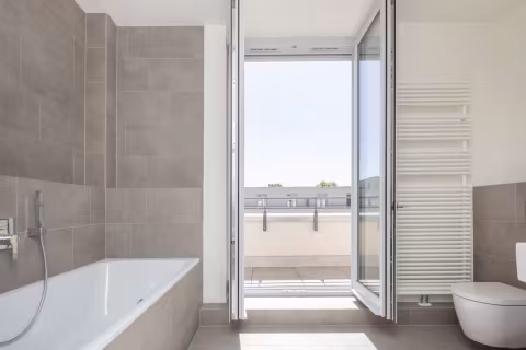 Badezimmer mit Aussicht