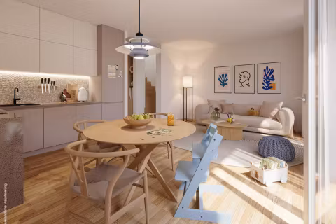 Wohnzimmer + Essbereich Deichhaus WE 011